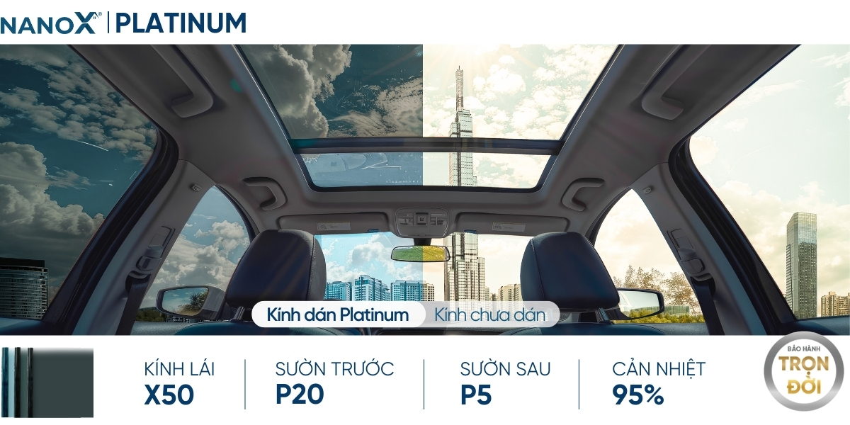 Phim cách nhiệt ô tô 7 chỗ Platinum Phim cách nhiệt Đà Nẵng