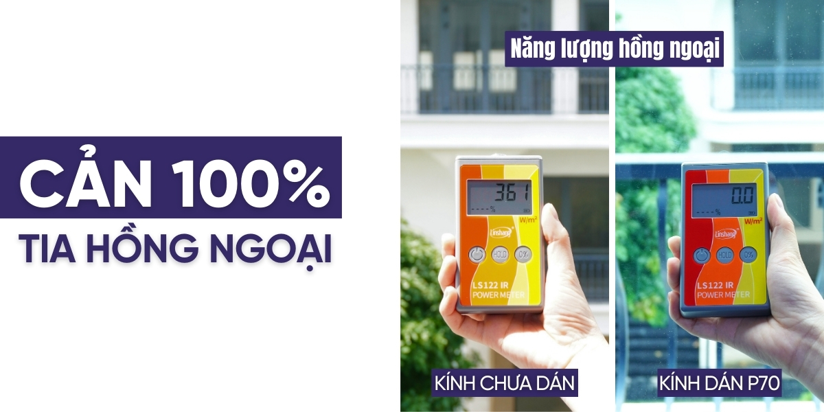 Mã phim cách nhiệt P70 cản tia hồng ngoại 100%