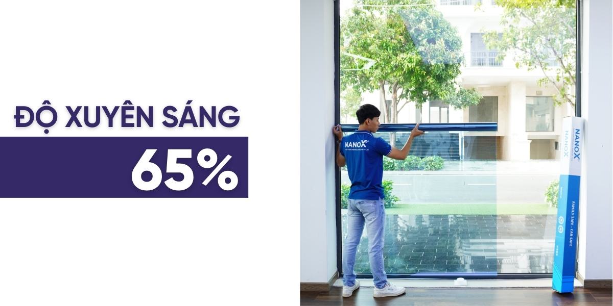 Mã phim cách nhiệt P70 độ xuyên sáng 65%