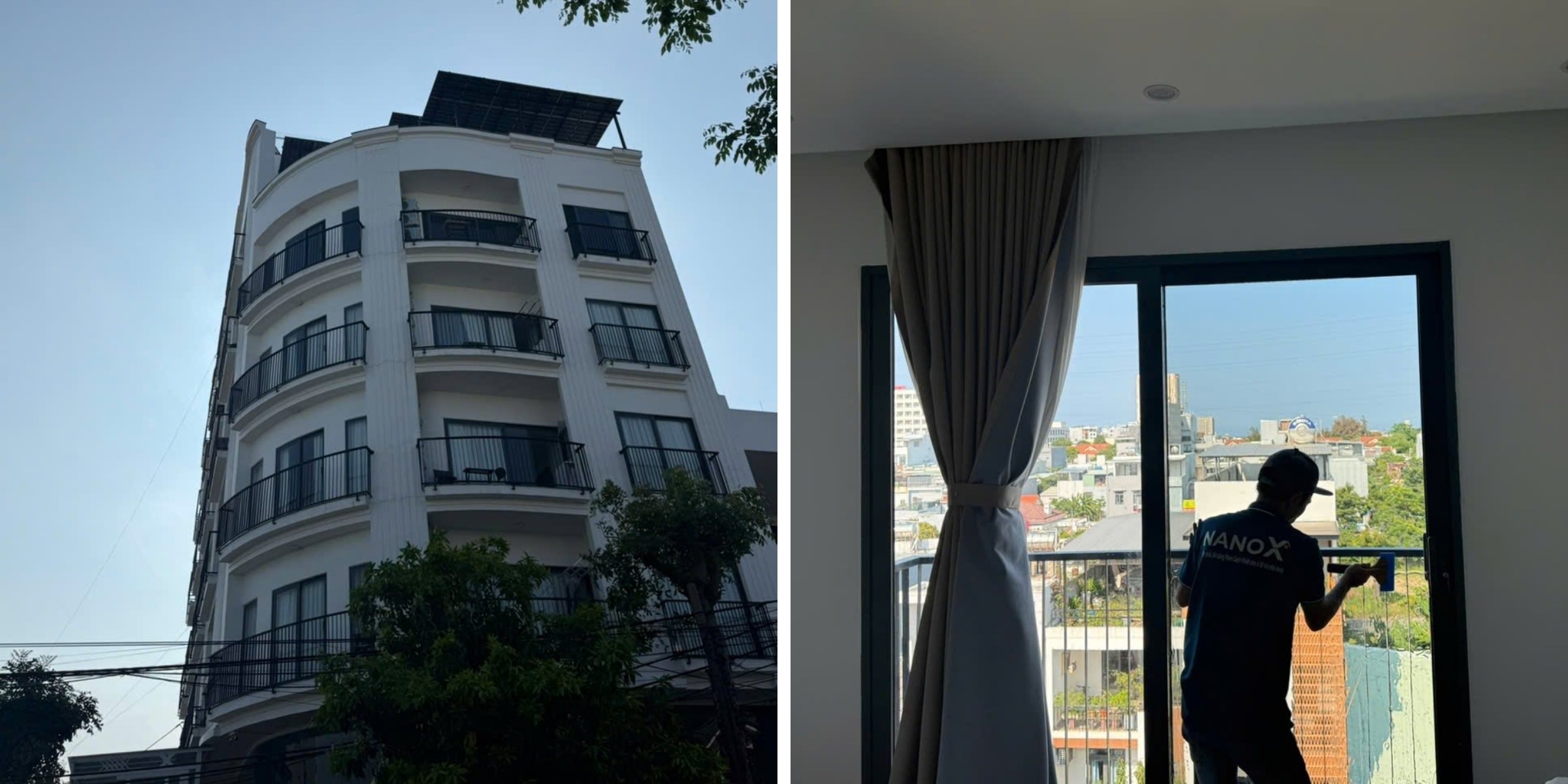 Hình ảnh thi công thực tế phim cách nhiệt nhà kính Đà Nẵng